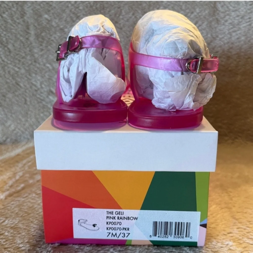 KATY PERRY The Geli Pink Rainbow Sandals - Picture 6 of 9